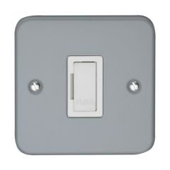 Crabtree Capital 1 Gang 13A Unswitched Fused Connection Unit Birch Grey Metalclad