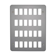 Crabtree Rockergrid 24 Gang Surface Grid Plate Birch Grey