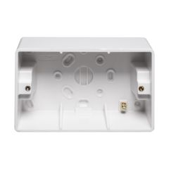 Crabtree Capital 2 Gang Surface Box White 87x147x49mm for Shaver Unit 