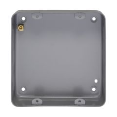 Crabtree Rockergrid 6 & 8 Gang Box Birch Grey 133x133x40mm c/w Knockouts