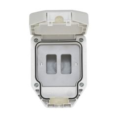 Crabtree Weatherseal 1 Gang Enclosure IP56 Grey for 2 Rockergrid Modules **Only 2 at this price!