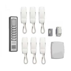 Bell CS109-6 6 Way Surface Audio Entry Kit With Aluminium Panel And Keypad