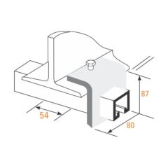 Channel 41x41mm Window Bracket HDG