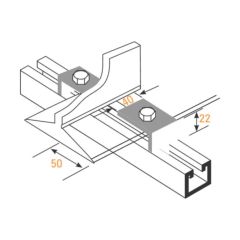 Channel Toe Beam Clamp HDG