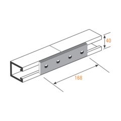Channel 4 Hole Flat Plate HDG