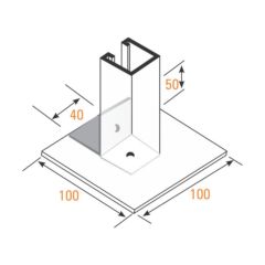 Channel Single Baseplate HDG