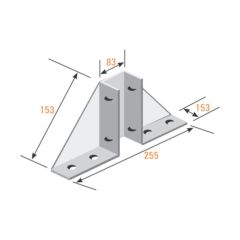 Channel Double Delta Bracket HDG