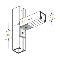 Channel 2 Hole Angle Bracket HDG