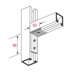 Channel 3 Hole Angle Bracket HDG