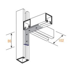 Channel 4 Hole Angle Bracket HDG