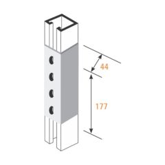Channel 41x41mm External Connector HDG