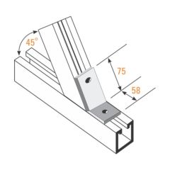 Channel 45Deg Obtuse Angle Bracket HDG