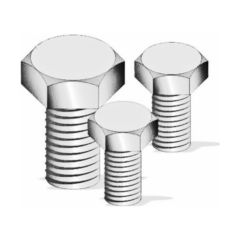 Channel M6x25mm Hexagonal Head Set Screws BZP
