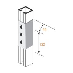 Channel 41x41mm Internal Connector HDG