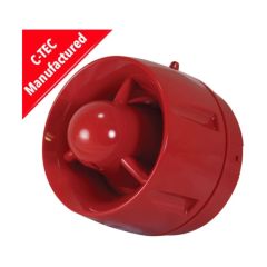 C-TEC BF446C/CC/SR Wall Voice Shallow Base Hi-Output Sounder Red