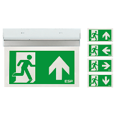 ESP D130AWH DUCERI LED 3hrM Hanging All Legends Exit Sign IP20 3W Polycarbonate