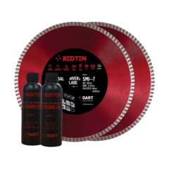 DART DB00581 Red Ten Twin Pack Diamond SMI-7 c/w Oil Saw Blade 300mm Dia 20 Bore Red