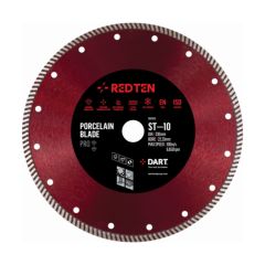 DART DB01580 Red Ten Diamond ST-10 Tile Cutting Saw Blade 100mm Dia 16 Bore Red