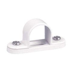 Deligo 25mm Spacer Bar Saddle PVC Coated Steel White