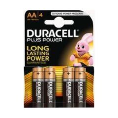 Duracell Power Plus AA Akaline Batterys Pack=4
