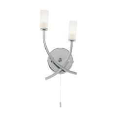 Endon 2 Light Modern Chrome Wall with Switch