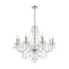 Endon 308-8CL 8 Light Chandelier In Clear Acrylic