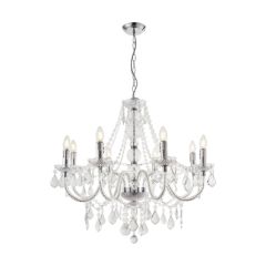 Endon 8 Light Chandelier In Clear Acrylic