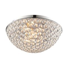 Endon 60103 Chryla Crystal Bathroom Ceiling Flush Light IP44