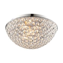 Endon Chryla Crystal Bathroom Ceiling Flush Light IP44