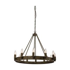 Endon Chevalier Ceiling Pendant Light in Aged Metal Finish