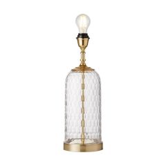 Endon Wistow One Light Table Lamp In Solid Brass And Clear Glass Fitting Only
