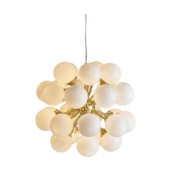 Endon Oscar 76499 Cluster 28 Light Pendant Brushed Brass Frame