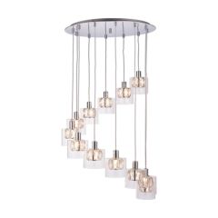 Endon Verina 12 Light Cluster Ceiling Pendant In Chrome Plate