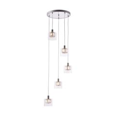 Endon Verina 5 Light Ceiling Cluster Pendant In Chrome Plate