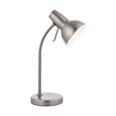 Endon Amalfi Task Table Lamp In Satin Nickel Plate