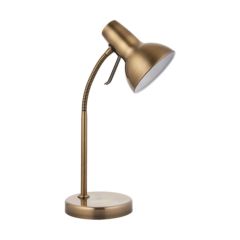 Endon Amalfi Task Table Lamp In Antique Brass Plate