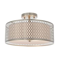 Endon 81966 Cordero Ceiling Light 3x E27 Satin Nickel