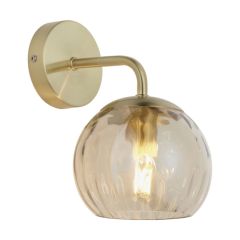 Endon 91970 Dimple E14 Wall Light Brushed Brass