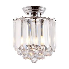 Endon FARGO-CH Fargo Acrylic and Chrome Flush Ceiling Light