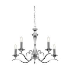 Endon Traditional 5 Light Chandelier With Chrome Finish