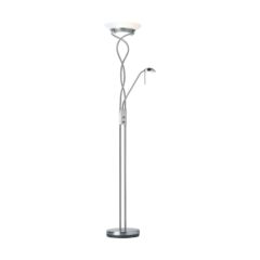 Endon Mother And Child Lamp In Satin Chrome