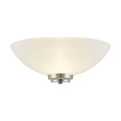 Endon WELLES-1WBSC 1 Light Grooved Glass Satin Chrome Wall