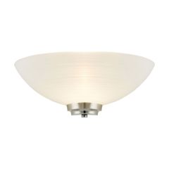 Endon 1 Light Grooved Glass Satin Chrome Wall