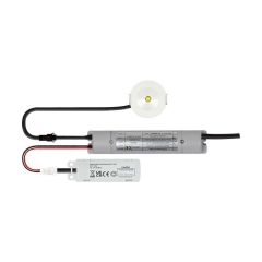 ESP D2402MF Duceri Emergency Downlight 3W LED IP20 Open Lens Lithium Battery Non-Maintained C/W White, Silver & Black Bezels