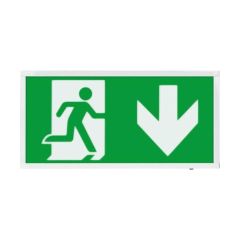 ESP EMDLED3WMEXBOXD DUCERI Exit Box LED 3hrM Down Arrow 3W 390x190x60mm White