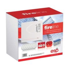 ESP FLK4PH FIRELINE Alarm 4 Zone Conventional Fire Kit 365x310x210mm White/Polycarbonate