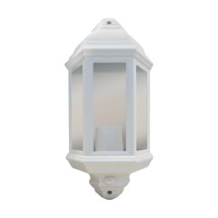 Eterna PIRHL60WH 60W Max polycarbonate half lantern with 120° PIR
