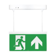 Eterna SESIGNLEM3 Self-Test LED emergency hanging exit sign light with ISO 7010 up arrow legend
