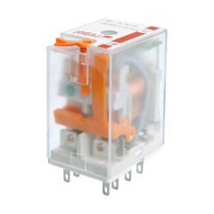 Europa R2N-2012-23-5012-WTL Relay 8 Pin Miniature 2PCO c/w Test/Lock Button & LED 12A 12V AC