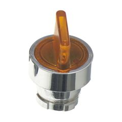 Europa RB2-BK125 Selector Switch Illuminated 2 Position Stay Put IP65 Amber Metal